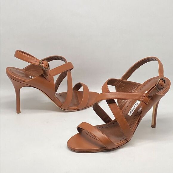 Manolo Blahnik Singanu Strappy Leather Sandals size 36 - Picture 6 of 13